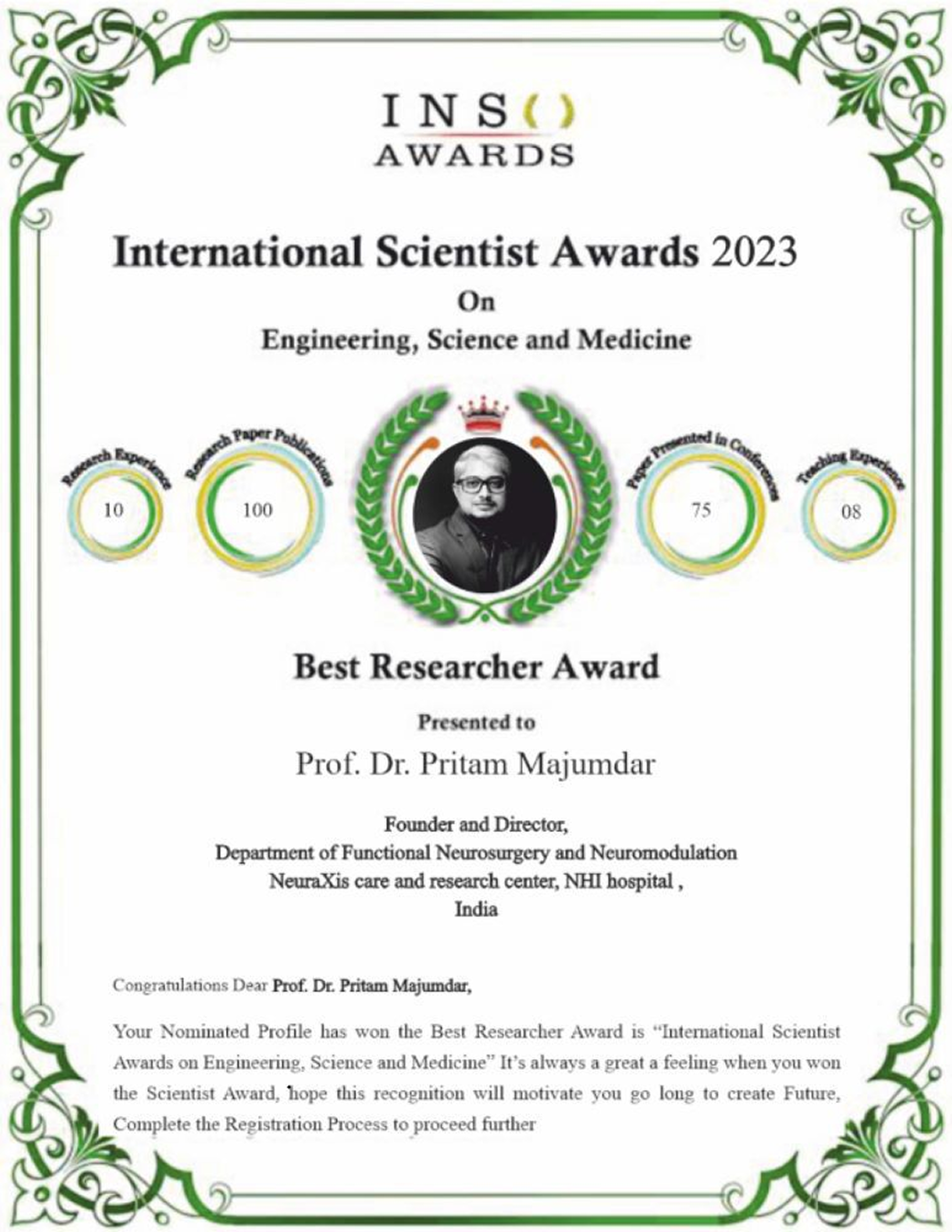 Award Certificate